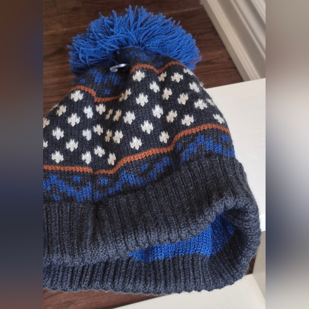 Densley & Co. Blue and Gray Kids Knit Hat - Picture 4 of 10